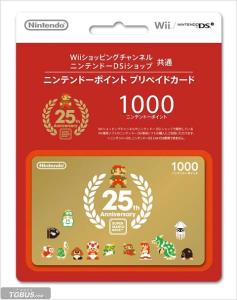 Nintendo Points Card 1000 Japon Mario 25